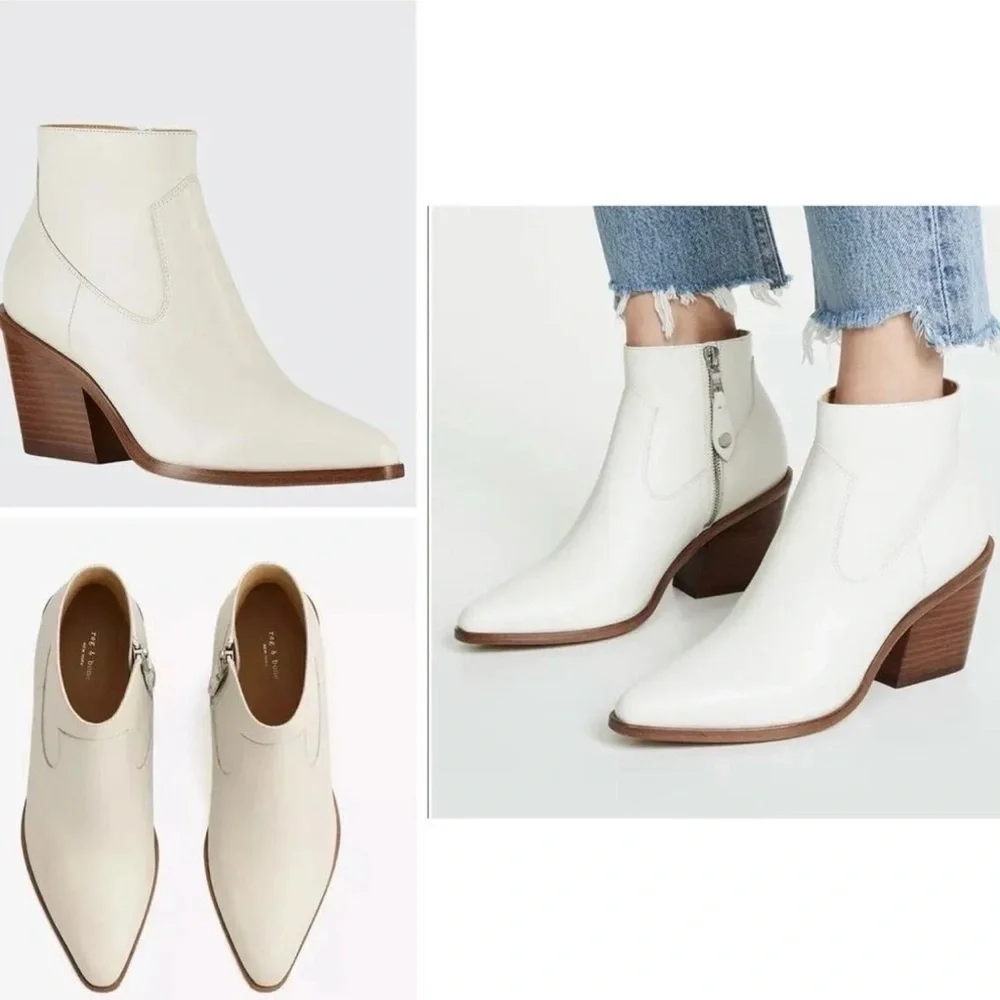 Rag & Bone Razor Boot ~Antq White~9.5 / 39.5 ~ NEW IN BOX WITH DUST BAG TOO 😳!!